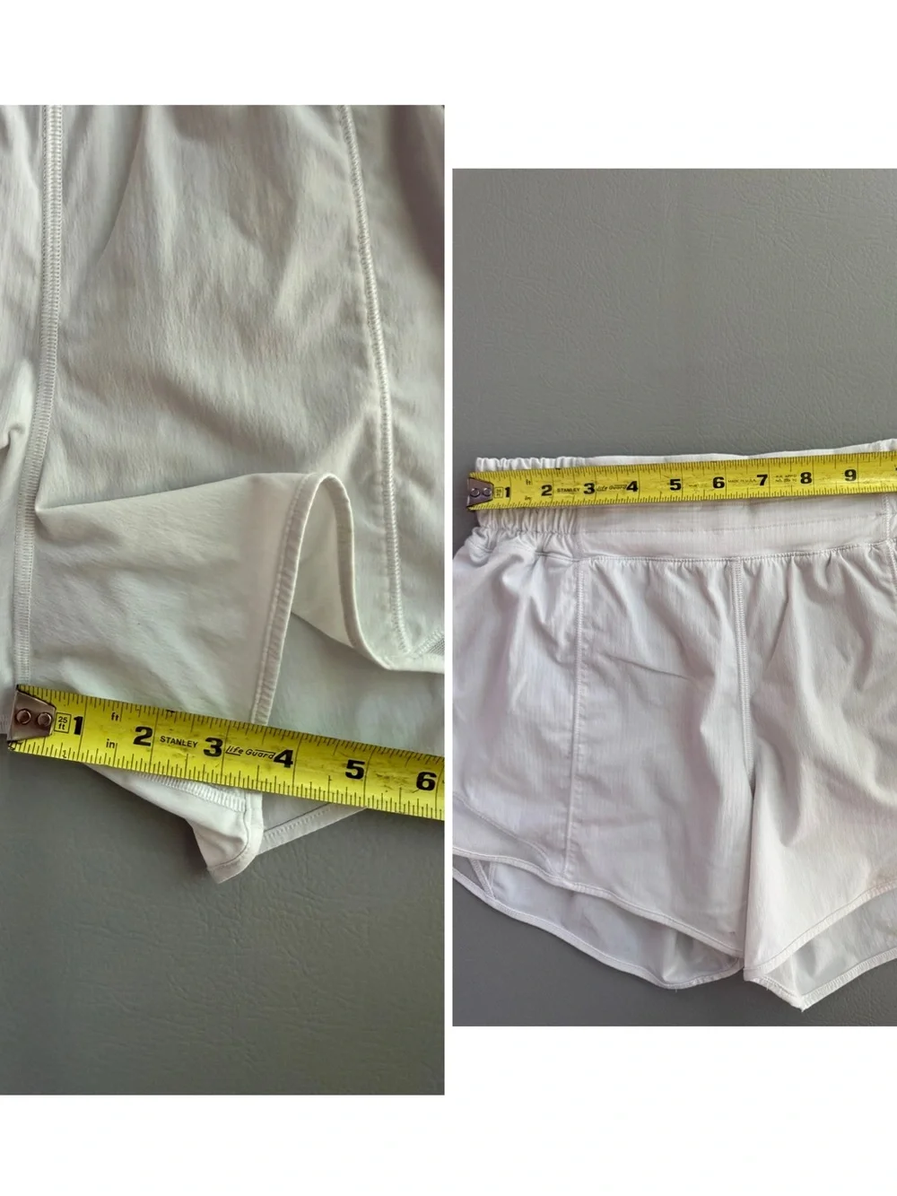 Lululemon White Hotty Hot High Rise Lined Shorts 3.5” Inseam Sz 4 LW7AWJT - Fair